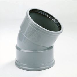 PVC Bocht SN8 110mm 2x mof 30° grijs