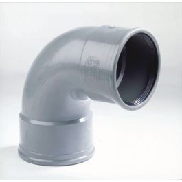 PVC Bocht SN4 160mm 2x mof 90° grijs