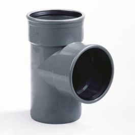 PVC T-stuk SN4/SN8 110mm 2x mof/ 1x spie 87,5° grijs