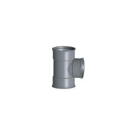 PVC T-stuk SN4 400mm 3x mof 90° grijs