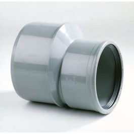 PVC excentrisch verloopstuk SN4 160x125mm spie/mof grijs