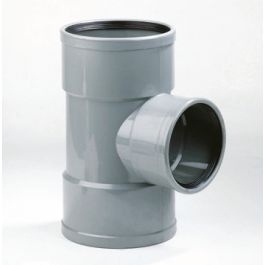 PVC Verloop T-stuk SN4 160x110mm 3x mof 90° grijs