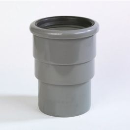 PVC Zettingsmof SN8 80 mm zetting 125mm mof/spie grijs L=238mm