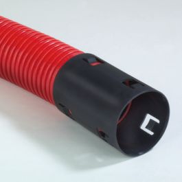 PE Kabelbeschermingsbuis 200x14,0mm rood R=25m