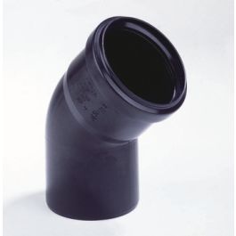 PP Bocht 160mm mof/spie 45° zwart
