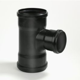 PP Verloop stroom T-stuk 50x40mm 3x mof 90° zwart