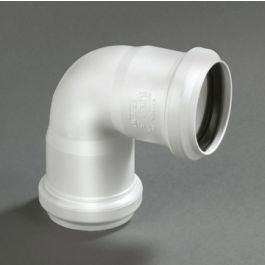 PP Bocht 40mm 2x mof 90° wit