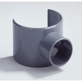 PVC Zadelstuk verlijmbaar 80-75x50mm grijs