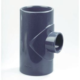 PVC Verloop T-stuk PN16 160x90mm 3x lijmmof 90° grijs