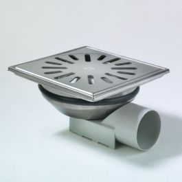 RVS Vloerput met RVS rooster nr. 4750 150mm