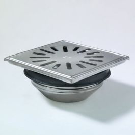 RVS Vloerput met RVS rooster nr. 4815 150mm