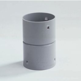 PVC Steekmof 80mm 2x klikmof grijs