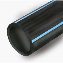 PE100 Buis drinkwater SDR11 PN16 125x11,4mm zwart/blauw R=100m