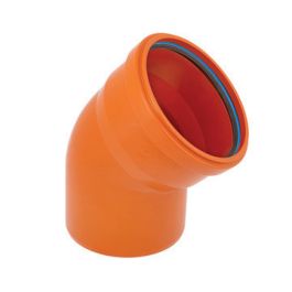 Solydo PP Bocht 110mm SN8 mof/spie 45° roodbruin