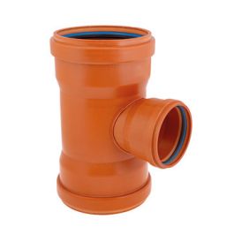 Solydo PP T-stuk 315mm SN8 2x mof / spie 90° roodbruin