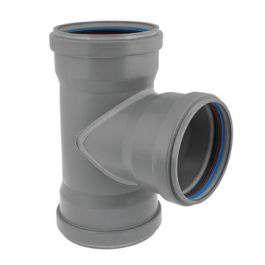 Solydo PP T-stuk 160mm SN8 3x mof 90° grijs