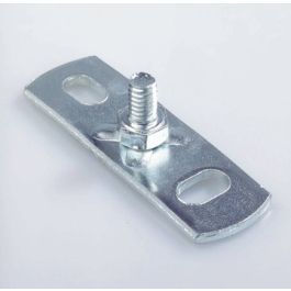ELVZ Staal Muurplaat buitendraad met lasbout kort M8 x 10mm