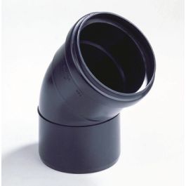 PP Bocht 80mm mof/ spie 45° zwart