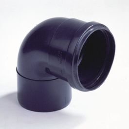 PP Bocht 80mm mof/ spie 90° zwart