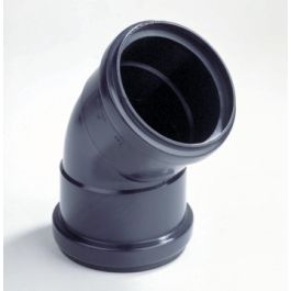 PP Bocht 80mm 2x mof 45° zwart
