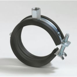 ELVZ staal Pijpbeugel met rubberinlage M8/M10 63mm