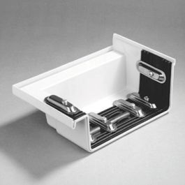 Polyester Eindstuk links 205mm grijs