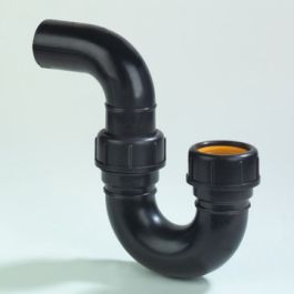 PE P-Sifon 50X50mm zwart