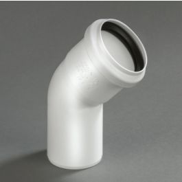 DykaStil Bocht 90mm mof/spie 45° wit