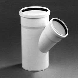 DykaStil Verloop T-stuk 75x50mm 2x mof/ 1x spie 45° wit
