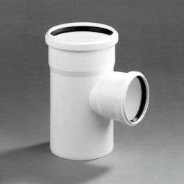 DykaStil Verloop T-stuk 75x50mm 2x mof/ 1x spie 87° wit