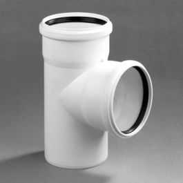 DykaStil T-stuk125mm 2x mof/ 1x spie 87° wit