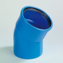 DykaSono PVC Bocht 125mm mof/ spie 30° blauw