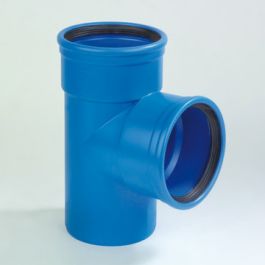 DykaSono PVC T-stuk 160mm 2x mof/ 1x spie 90° blauw