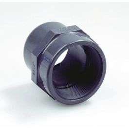 PVC Overgangsstuk 75mm x 2" PN16 spie/binnendraad grijs