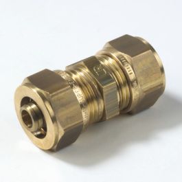 VSH Messing Rechte koppeling 16mm 2x Multi super knel