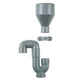 PVC CV condensafvoerset 100x40mm grijs