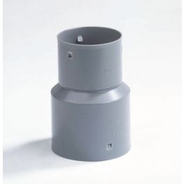 PVC Verloop 80x65mm 2x klikmof grijs