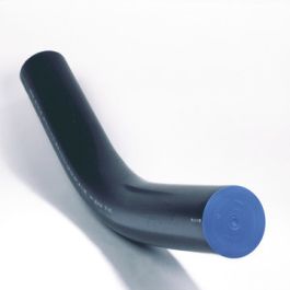 PE100 Getrokken bocht SDR17 250mm 45° zwart/blauw