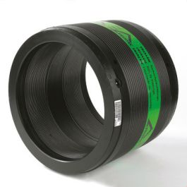 PE100 Mof zonder stootrand SDR17 450mm 2x mof zwart