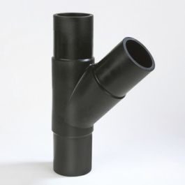 PE100 T-stuk SDR11 50mm 3x spie 45° zwart