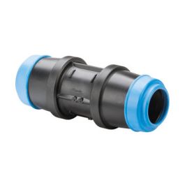 Hawle Rechte koppeling K 6320 50mm zwart met blauwe ring