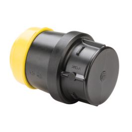 Hawle Eindkap nr. K 6226 32mm GAS zwart met gele ring