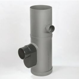 PVC Tegelpadschrobput onderbak 2-delig 250x125x80mm grijs H=776mm