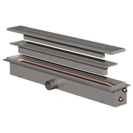 RVS Douchegoot WTW links 900x128mm x 1/2"