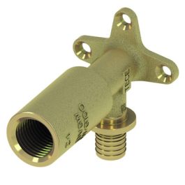TECEflex Messing Muurplaat lang 16mm x 1/2" pers/ binnendraad L=82mm