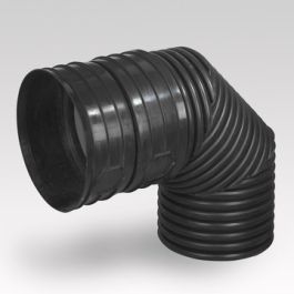 Ultra Kyma PP Bocht SN8 DN400 mof/ spie 90° zwart