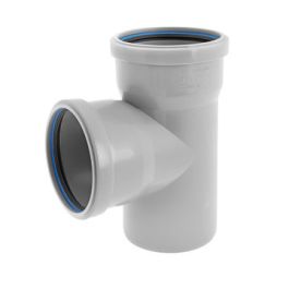 Solydo PP T-stuk 200mm SN8 2x mof / spie 90° grijs