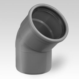 PVC Bocht 90mm mof/ spie 45° grijs