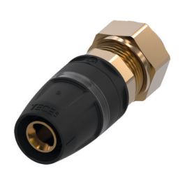 TECElogo Messing Overgangskoppeling 16x15mm push-fit/ knel