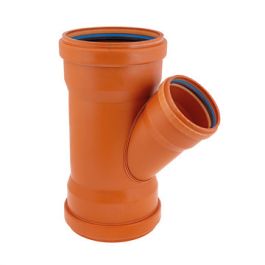 Solydo PP Verloop T-stuk 250x160 SN8 3x mof 45° roodbruin